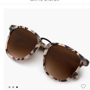 NWT! KREWE Sunglasses - Adams Matte Oyster